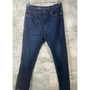 American Eagle Outfitters Men Jeans Dark Wash Slim Fit Stretch Flex Size 36x36
